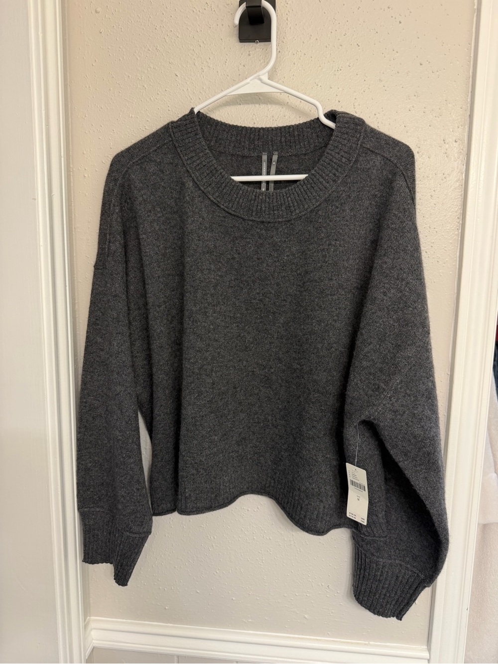 Charcoal Gray Women's Cashmere Sweater